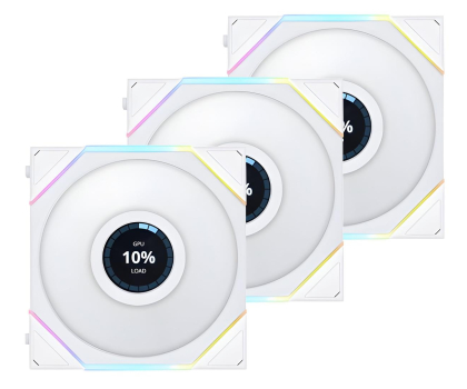 Wentylator do komputera LIAN LI UNI FAN TL LCD Series fan White Triple Pack 3x120mm 12TLLCD3W